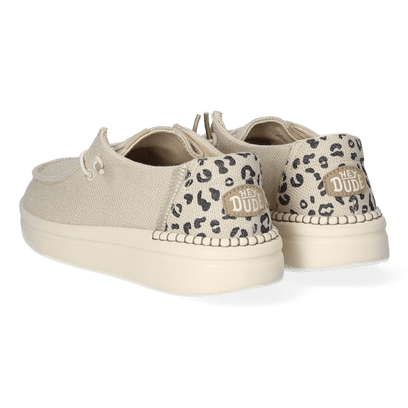 Wendy Rise Leo Damen Halbschuhe Cream