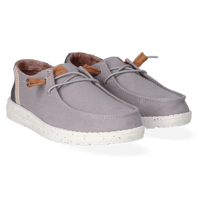 Wendy Washed Canvas Dames Halbschuhe Grey