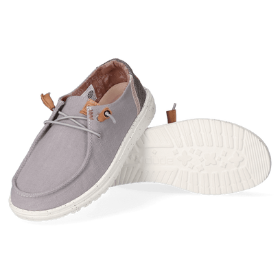 Wendy Washed Canvas Dames Halbschuhe Grey