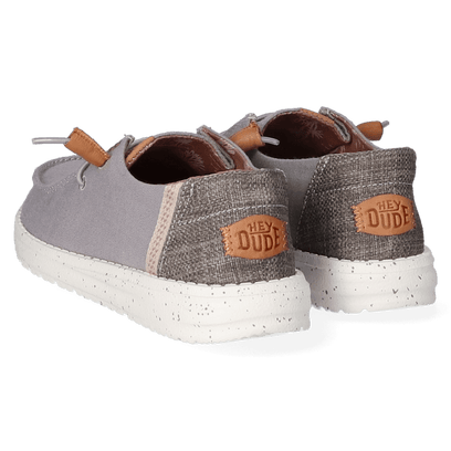 Wendy Washed Canvas Dames Halbschuhe Grey