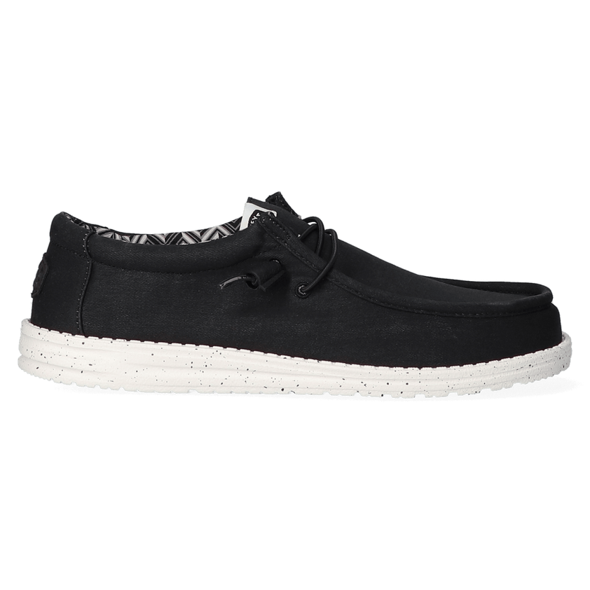 Wally Canvas Herren Halbschuhe Black/White