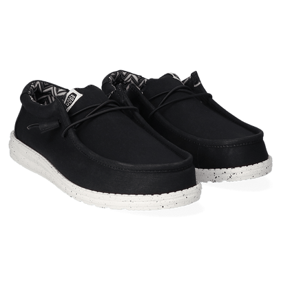 Wally Canvas Herren Halbschuhe Black/White