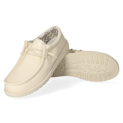 Wally Canvas Herren Halbschuhe Stone White