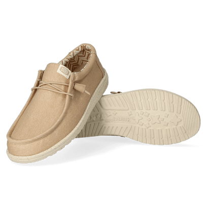 Wally Canvas Herren Halbschuhe Tan