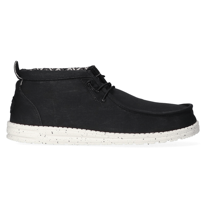 Wally Mid Canvas Herren Halbschuhe Black/White