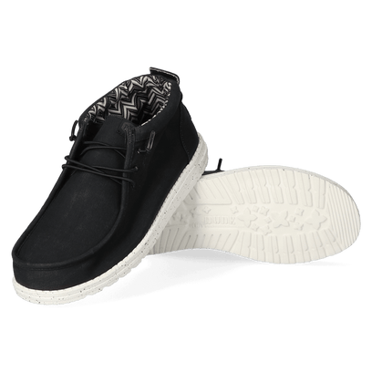 Wally Mid Canvas Herren Halbschuhe Black/White