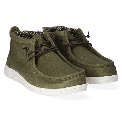 Wally Mid Canvas Herren Halbschuhe Olive