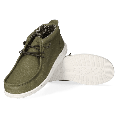 Wally Mid Canvas Herren Halbschuhe Olive