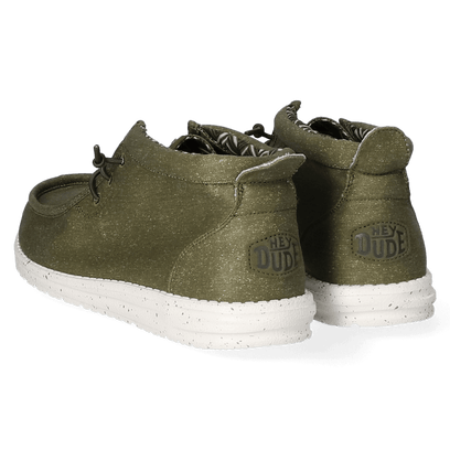 Wally Mid Canvas Herren Halbschuhe Olive