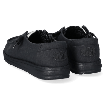 Wendy Canvas Damen Halbschuhe Black/Black