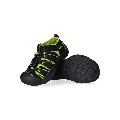 Newport H2 Older Kids Sandalen Black/Lime Green