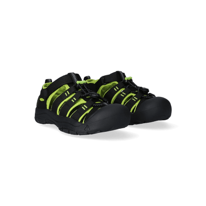 Newport H2 Older Kids Sandalen Black/Lime Green