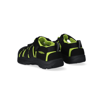 Newport H2 Older Kids Sandalen Black/Lime Green