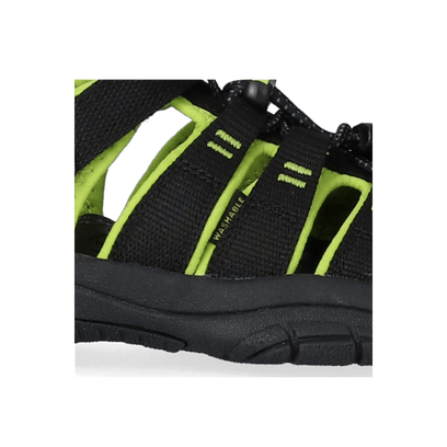 Newport H2 Older Kids Sandalen Black/Lime Green