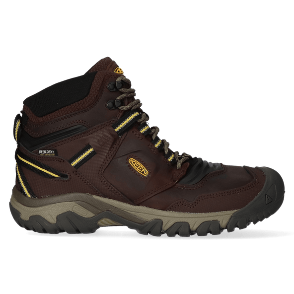 Ridge Flex Mid Herren Wanderschuhe Coffee Bean/Keen Yellow