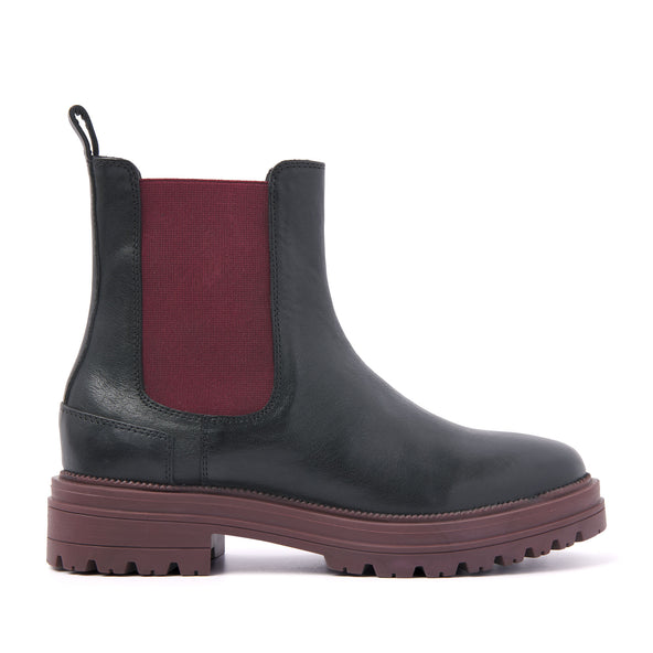 Damen Chelsea Boots 85.417 Bordo-Black