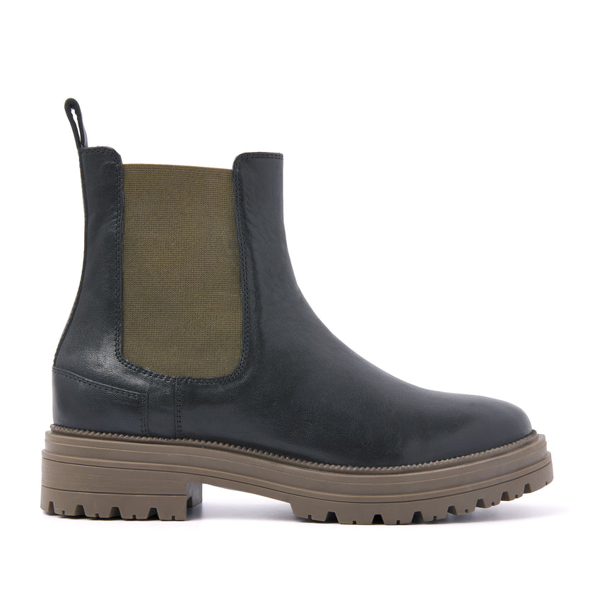 Damen Chelsea Boots 85.417 Khaki-Black