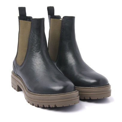 Damen Chelsea Boots 85.417 Khaki-Black