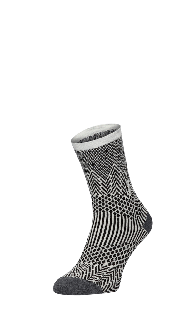 Mountain Jaquard Damensocken Black Shimmer