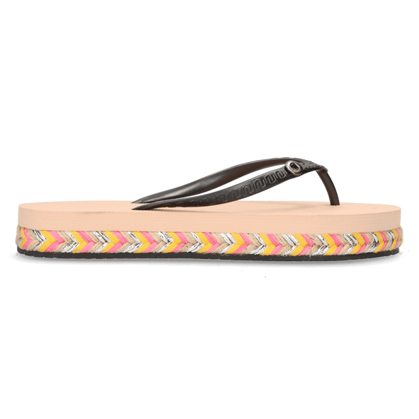 Raffia Swtich Damen Zehentrenner Sand