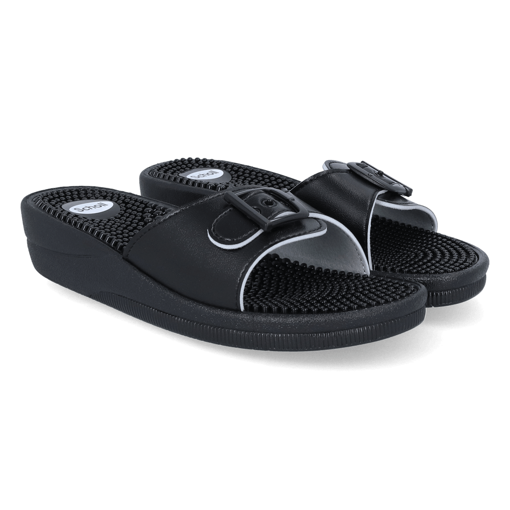 New Massage Damen Badeslipper Black