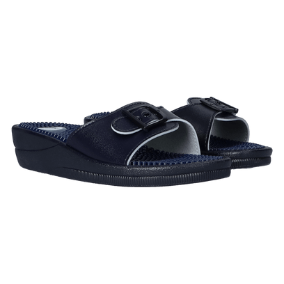 New Massage Damen Badeslipper Navy Blue