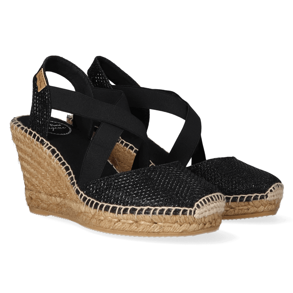 Silvia-S Damen Espadrilles Negre