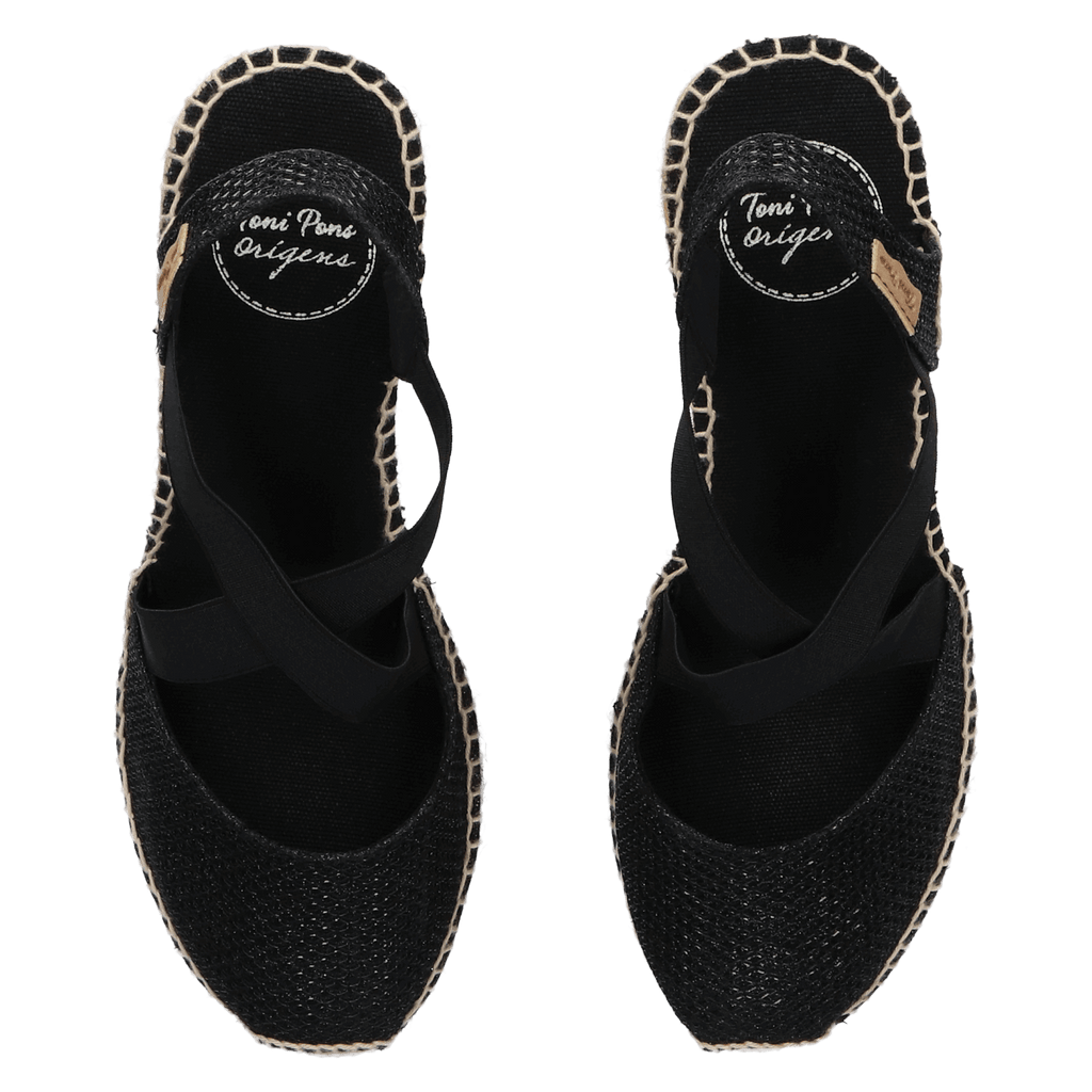 Silvia-S Damen Espadrilles Negre