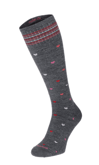 Full Heart Damen Kompressionsstrümpfe 15-20 mmHg Charcoal