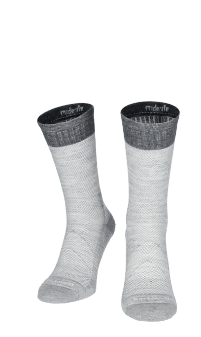 Elevate Crew Herren Sportsocken 15-20 mmHg Lt Grey