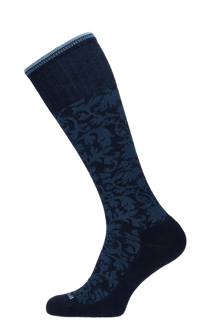 Damask Damen Kompressionsstrümpfe Klasse 1 Navy