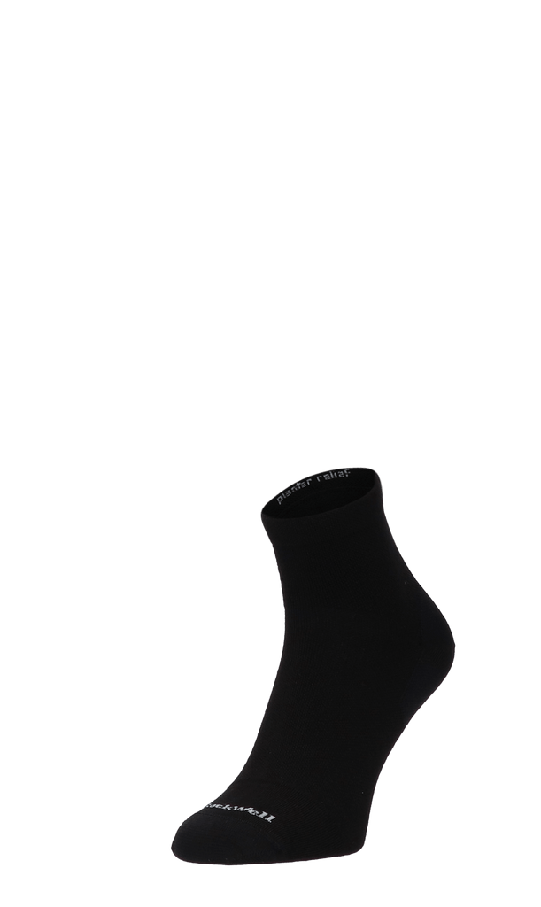 Plantar Ease Quarter Herren Fersensporn Socken 20-30 mmHg Black Solid