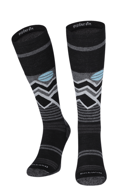 Snow Peak Herren Skisocken 15-20 mmHg Black