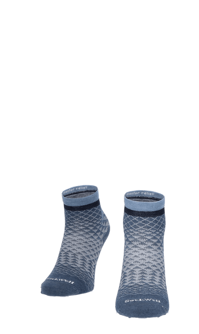 Plantar Ease II Quarter Damen Fersensporn Socken Klasse 2 Denim