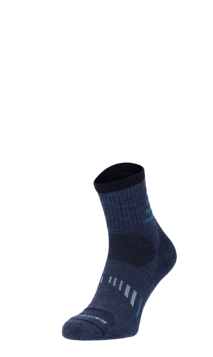 Ascend II Quarter Herren Wandersocken 15-20 mmHg Denim