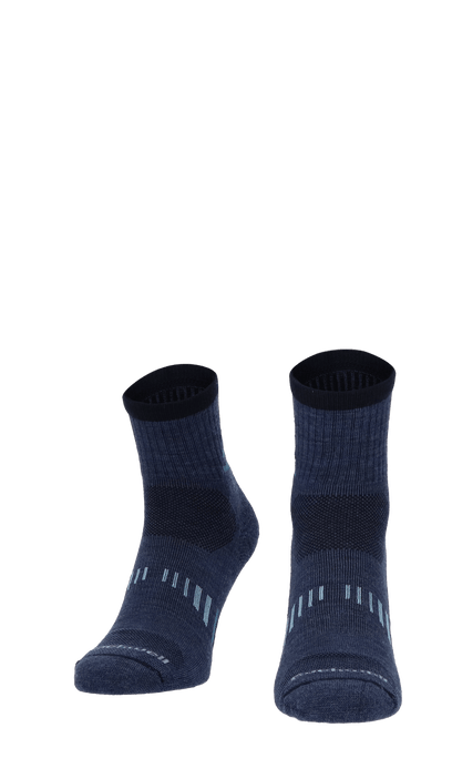 Ascend II Quarter Herren Wandersocken 15-20 mmHg Denim