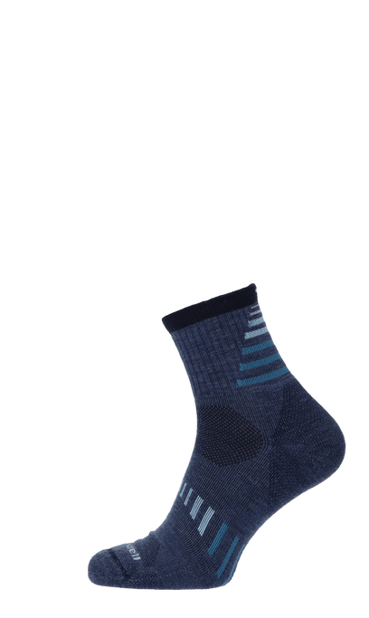 Ascend II Quarter Herren Wandersocken 15-20 mmHg Denim