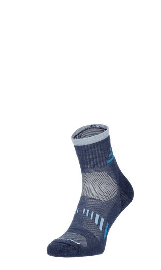 Ascend II Quarter Damen Wandersocken 15-20 mmHg Denim
