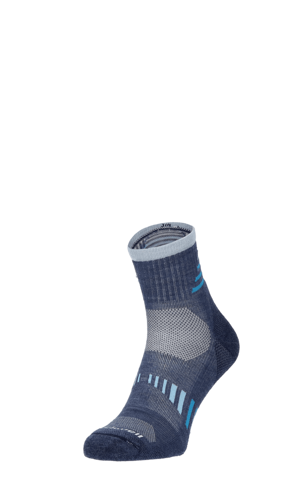 Ascend II Quarter Damen Wandersocken 15-20 mmHg Denim