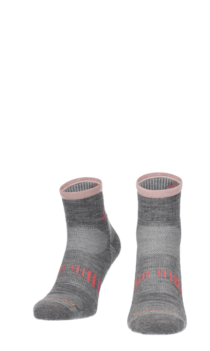 Ascend II Quarter Damen Wandersocken 15-20 mmHg Grey