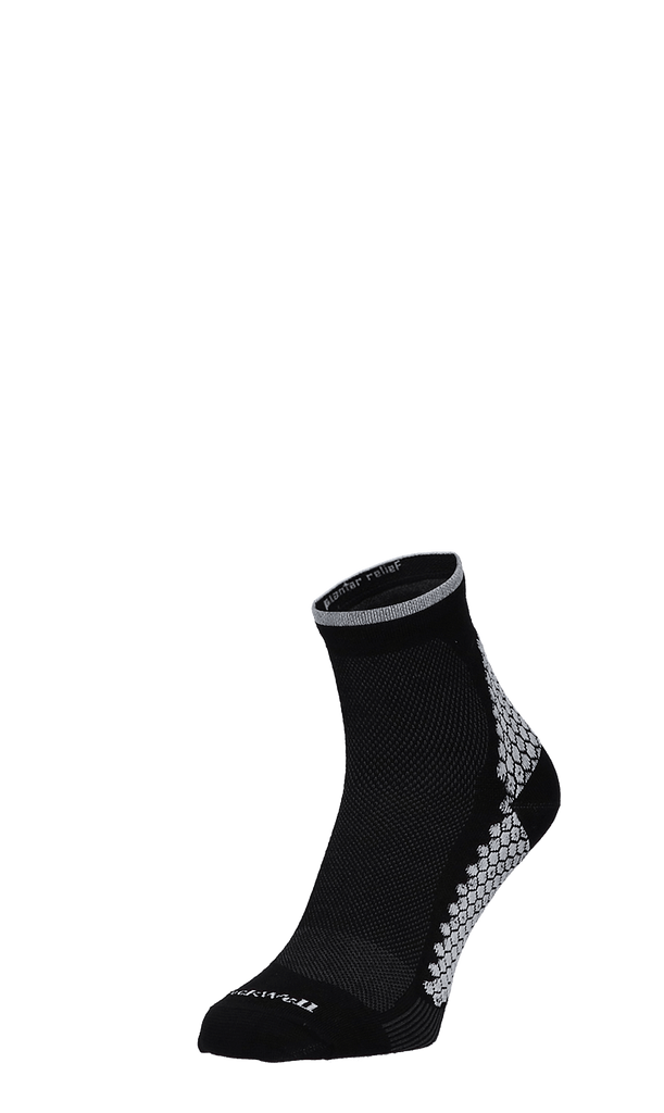 Plantar Sport Quarter Damen Fersensporn Socken Black