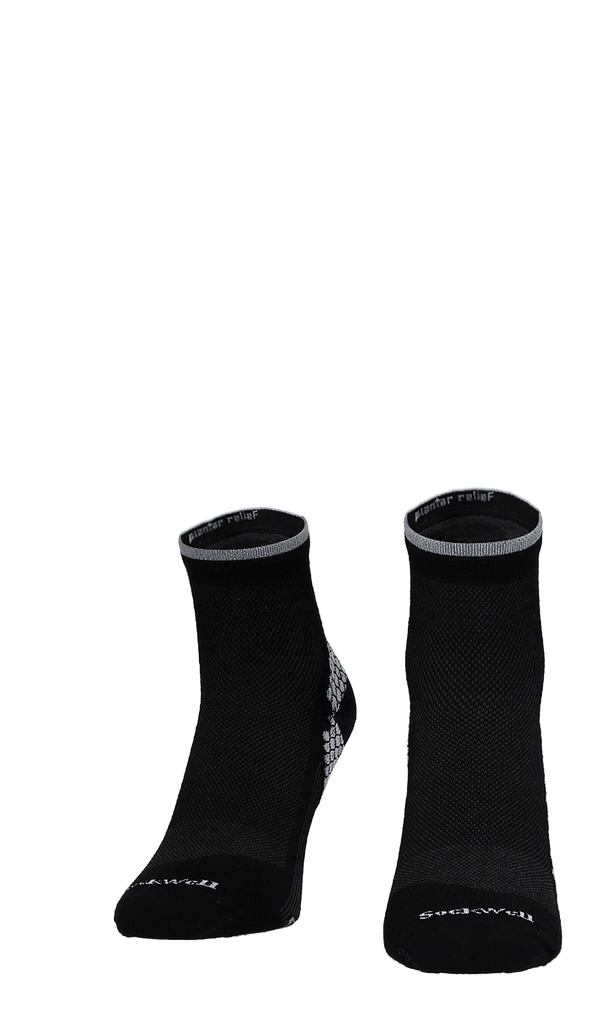 Plantar Sport Quarter Damen Fersensporn Socken Black
