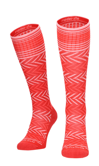 Chevron Damen Kompressionsstrümpfe Klasse 1 Poppy