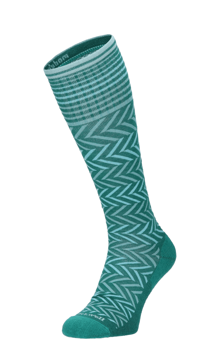 Chevron Damen Kompressionsstrümpfe 15-20 mmHg Jade