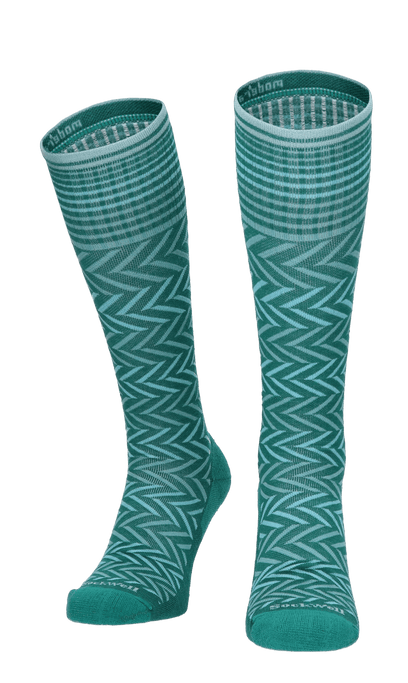 Chevron Damen Kompressionsstrümpfe 15-20 mmHg Jade