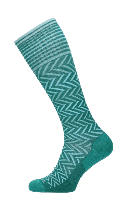 Chevron Damen Kompressionsstrümpfe 15-20 mmHg Jade