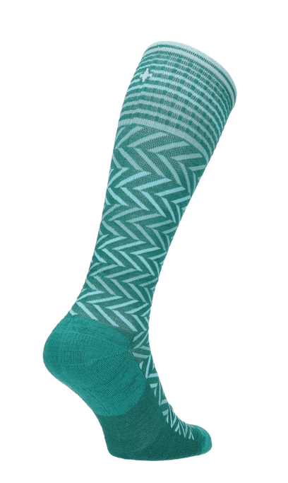 Chevron Damen Kompressionsstrümpfe 15-20 mmHg Jade