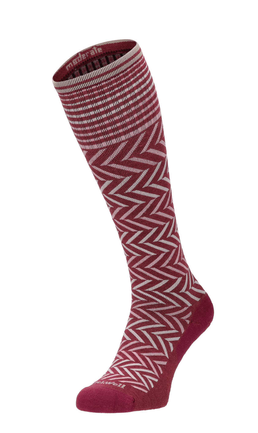 Chevron Damen Kompressionsstrümpfe 15-20 mmHg Mulberry