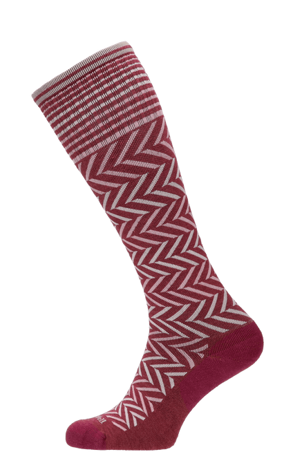 Chevron Damen Kompressionsstrümpfe 15-20 mmHg Mulberry