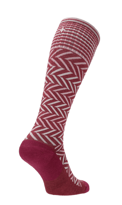 Chevron Damen Kompressionsstrümpfe 15-20 mmHg Mulberry